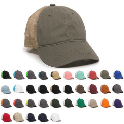 Outdoor Cap® Garment Washed Trucker Cap