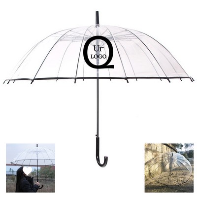 Long-Handled Transparent Umbrella