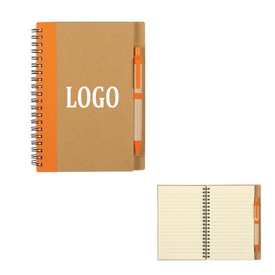 Eco-Inspired Spiral Notebook And Pen Set