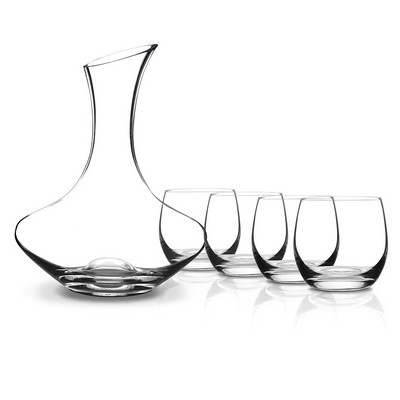 Wine Decanter with 4 Glasses