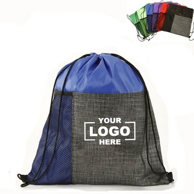 Drawstring Gym Bag with Pockets