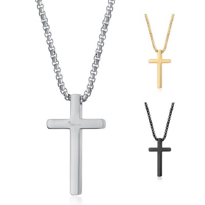 Stainless Steel Simple Statement Cross Necklace