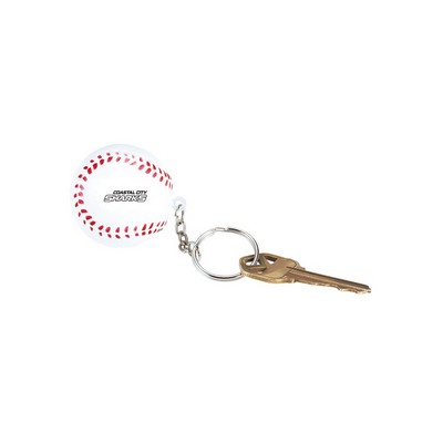 Prime Line Baseball Shape Stress Ball Keychain