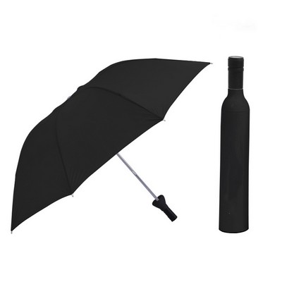 Wine Bottle Shaped Foldable Umbrella