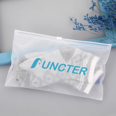 7.9 x 5.5 Inch Matte Frosted Storage Bag Waterproof Zip-Lock Seal Storage Bag Makeup Packing Pouch