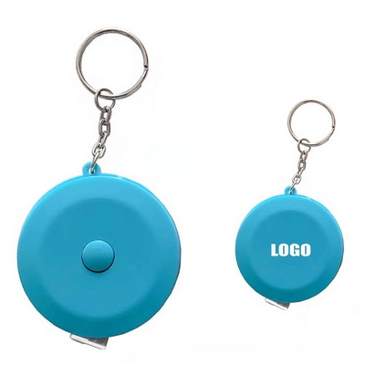 Practical Round Shaped Tape Ruler Keychain