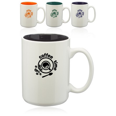 Thick Grip Glossy Ceramic Diner Custom Mugs -12 oz