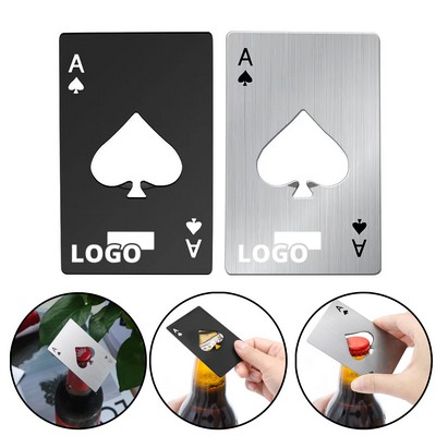 Portable Stainless Steel Poker-Shaped Bottle Opener