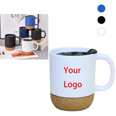 12 Oz. Cork Bottom Ceramic Mug