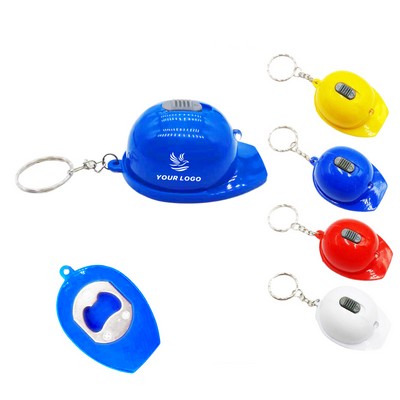 Mini LED Safety Helmet Flashlight With Bottle Opener