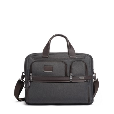 Tumi Alpha Expandable Organizer Laptop Brief- Anthracite