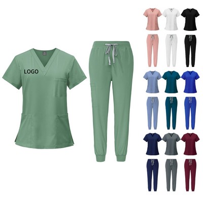 Unisex Quick-Dry Short-Sleeve Hospital Workwear Set