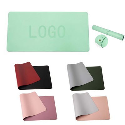 Double-side PU Leather Desk Mouse Pad