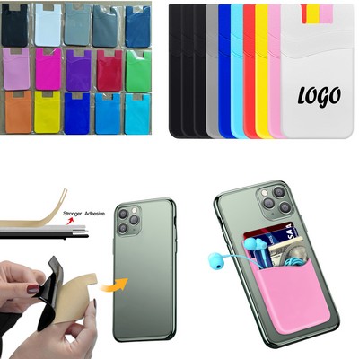 Double Layer Silicone Phone Wallets Card Holder