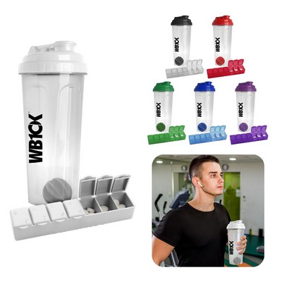 Shaker Bottle w/ Pill Box