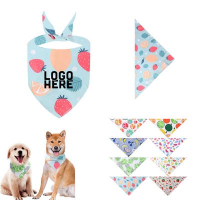 Printing Dog Triangle Kerchief Bibs