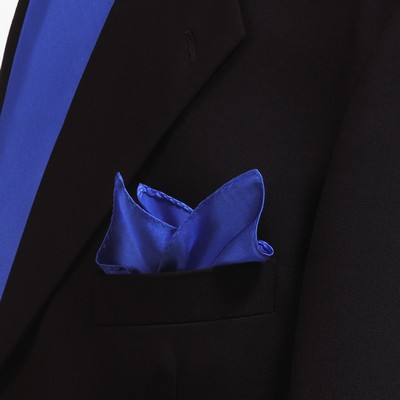 French Blue Polyester Pocket Square