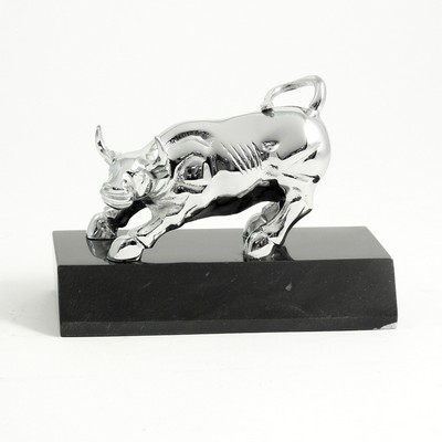 Bull Sculpture On Marble