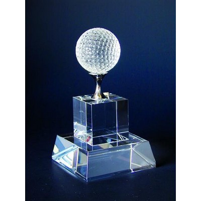 Small Crystal Golf Tower Award (5 1/8")