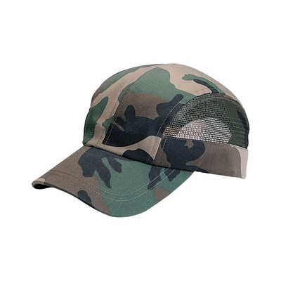 Camouflage Twill/Mesh Washed Cap