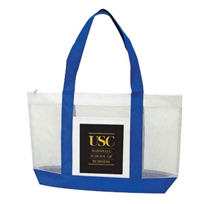 Mesh Tote Bag w/Zipper (19"x12"x4½")