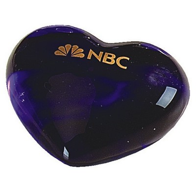 Desk Accessories Paper Weights Heart (3") Blue glass heart