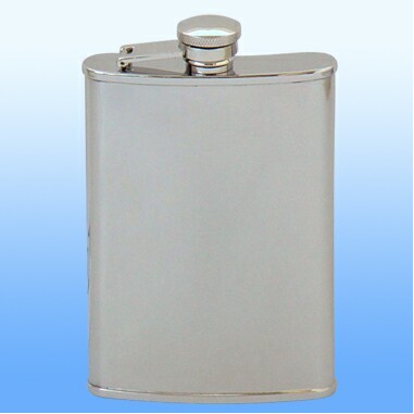 8 oz Stainless Steel Hip Flask (Screened)