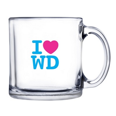 13 Oz. Warm Beverage Glass Mug (Deep Etch)