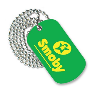 Pad Printed Dog Tag w/ 24" Neck Chain