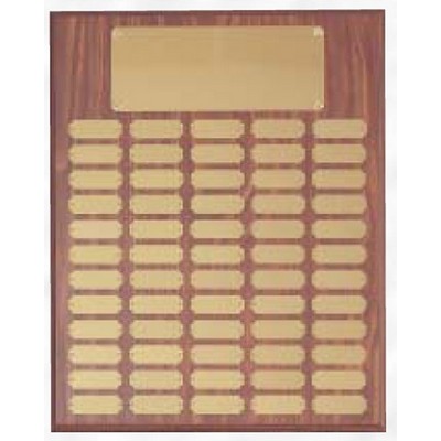 Perpetual 48 Plate Plaque w/ Satin Gold Brass Plates (16"x20")