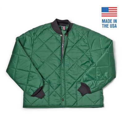 Quilted Jacket w/Knit Collar & Cuffs - Domestic