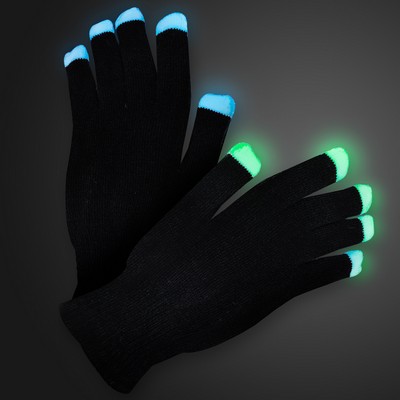 Soft Black Light Up Show Gloves - BLANK