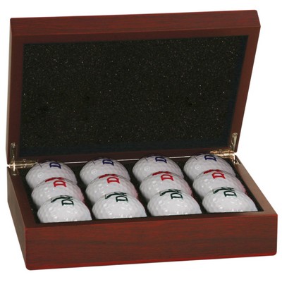 Rosewood Golf Ball Case - Engraved Plate