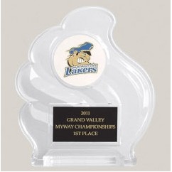 5" Lucite Sculpted Wave Award w/DCP or Flexibrass