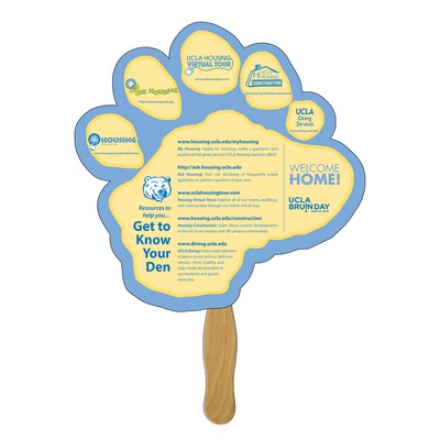 Paw Hand Fan Full Color (1 Side)