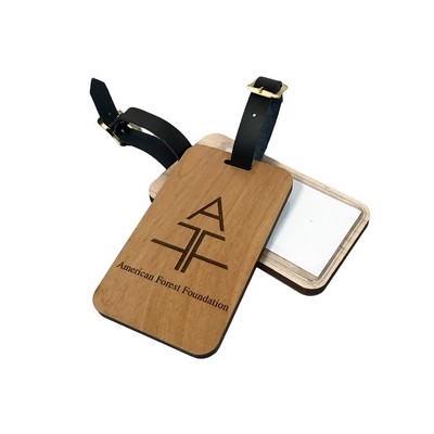 Wood Luggage Tag