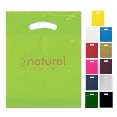 Colored Fold Over Die Cut Bags - Color Recyclable - 1C2S (20" x 23" +5")