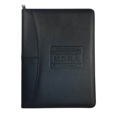 Pinnacle Padfolio Folder w/ Calculator, Zipper & USB Holder