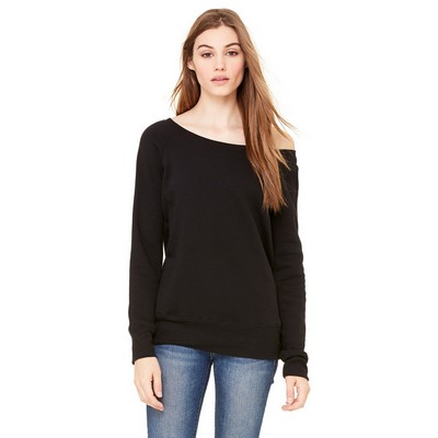 Bella Women's Sponge Fleece Wide Neck Sweatshirt