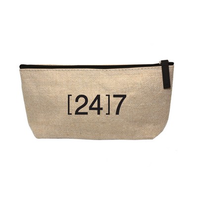 Jute Zipper Amenity Bag