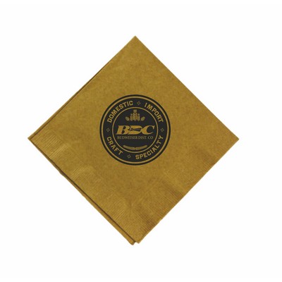 Gold 3 Ply Beverage Napkins