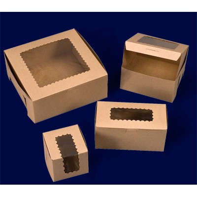 Ohio Valley Waterfall Windowed Kraft Cupcake Box (8"x8"x4")