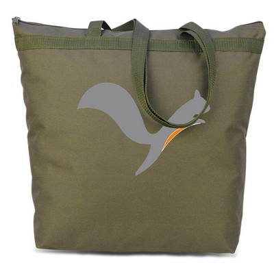 Large Tote Bag w/ Zipper - Olive Green (DISCONTINUED COLOR)