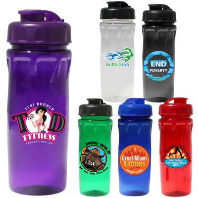 18 Oz. Poly-Saver PET Bottle w/Flip Top Cap (Full Color Digital)