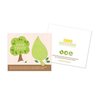 2-Sided Save Trees Plantable Leaf Card