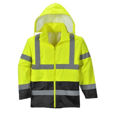 Hi Vis Classic Contrast Rain Jacket, Class 3