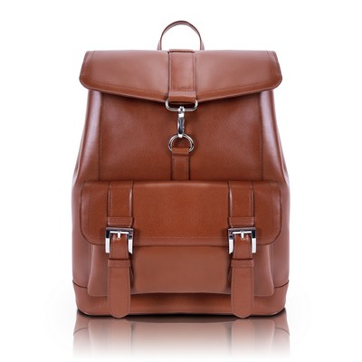 HAGEN | 15" Brown Leather Laptop Backpack | McKleinUSA