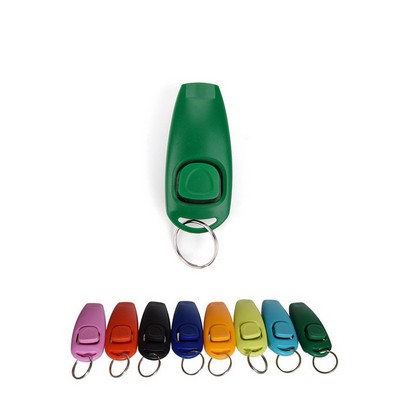 Dog Training Clicker Whistle Key Ring