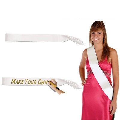 Blank Satin Sash