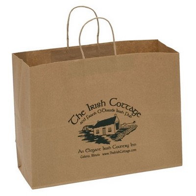 Natural Kraft Paper Vogue Shopping Bag (16"x6"x12")